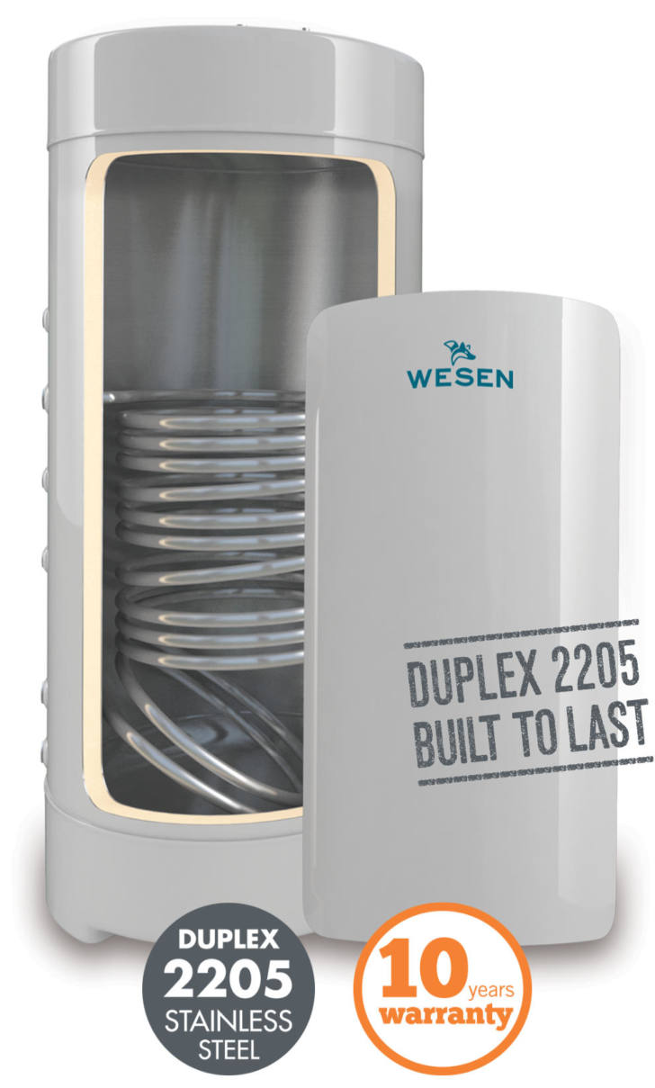 Wesen range SC single-coil heat exchangers. Duplex 2205 stainless steel totally resistant to corrosion - Nielsen Clima