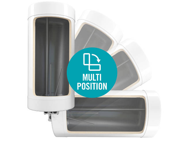 Wesen F Series electric water heaters. Multipositión in wall mount models - Nielsen Clima